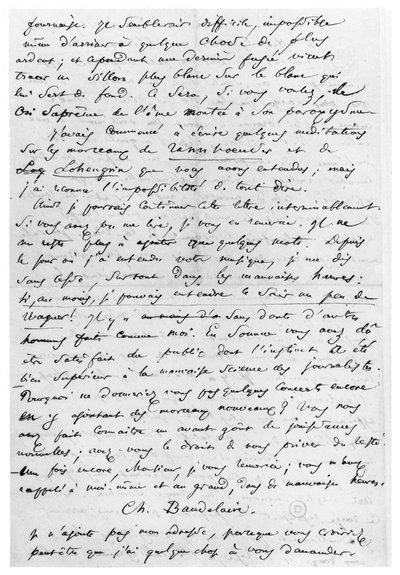 Brief aan Richard Wagner, 17 februari 1860 door Charles Pierre Baudelaire